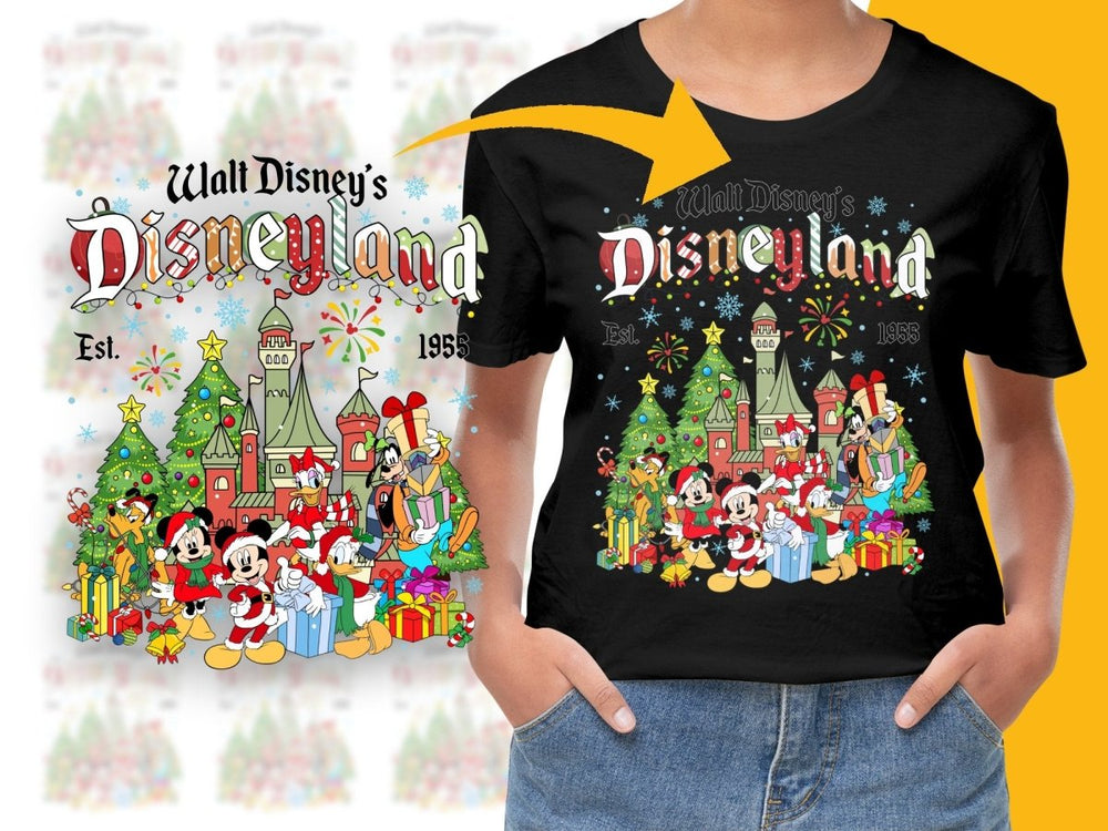Disneyland Christmas Characters Festive PNG File - Teepew