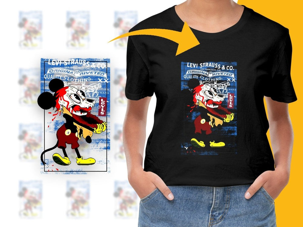 Distressed Character Graphic Tees Jeans Brand Style PNG File - Teepew