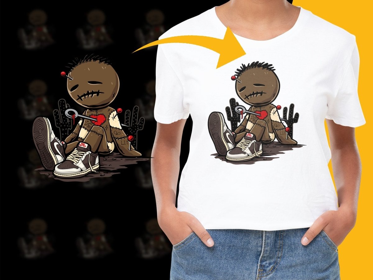Distressed Voodoo Doll Design StreetWear PNG File - Teepew