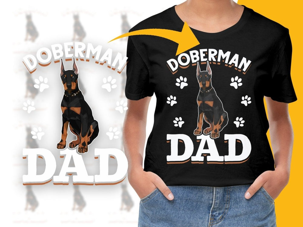 Doberman Dad Graphic Design Men Women Unisex PNG File - Teepew