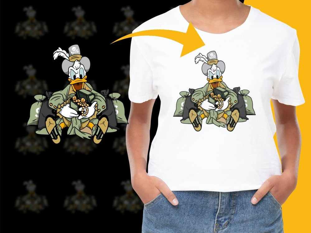 Donald with Money Bags Streetwear Graphic PNG File - Teepew
