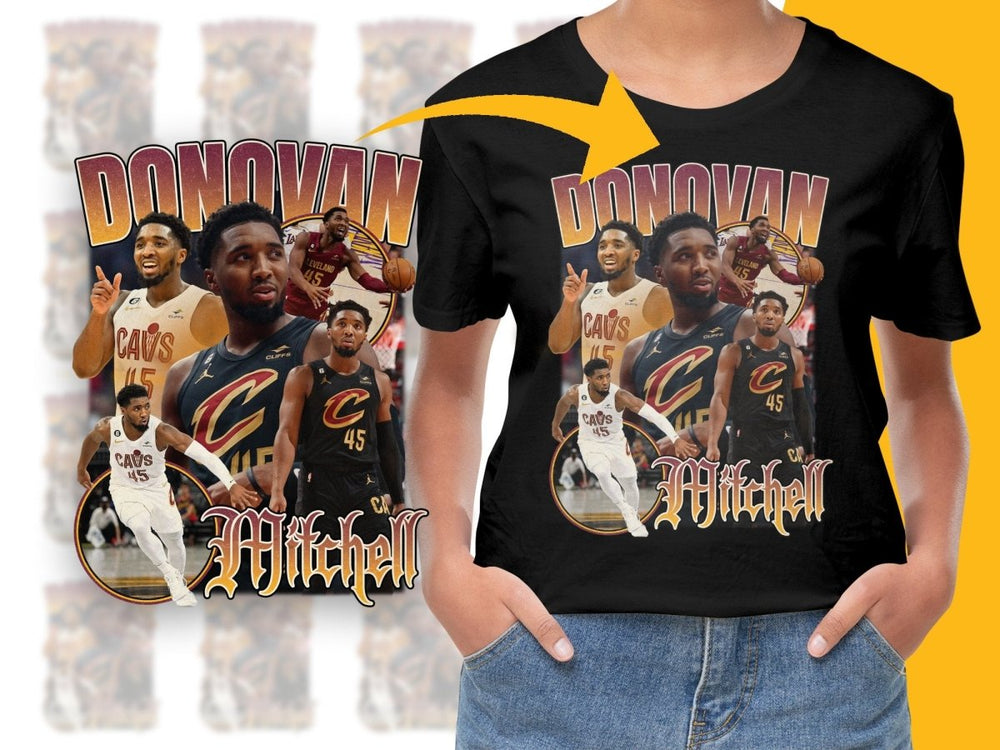 Donovan Mitchell Cavs Basketball Player Bootleg PNG File - Teepew