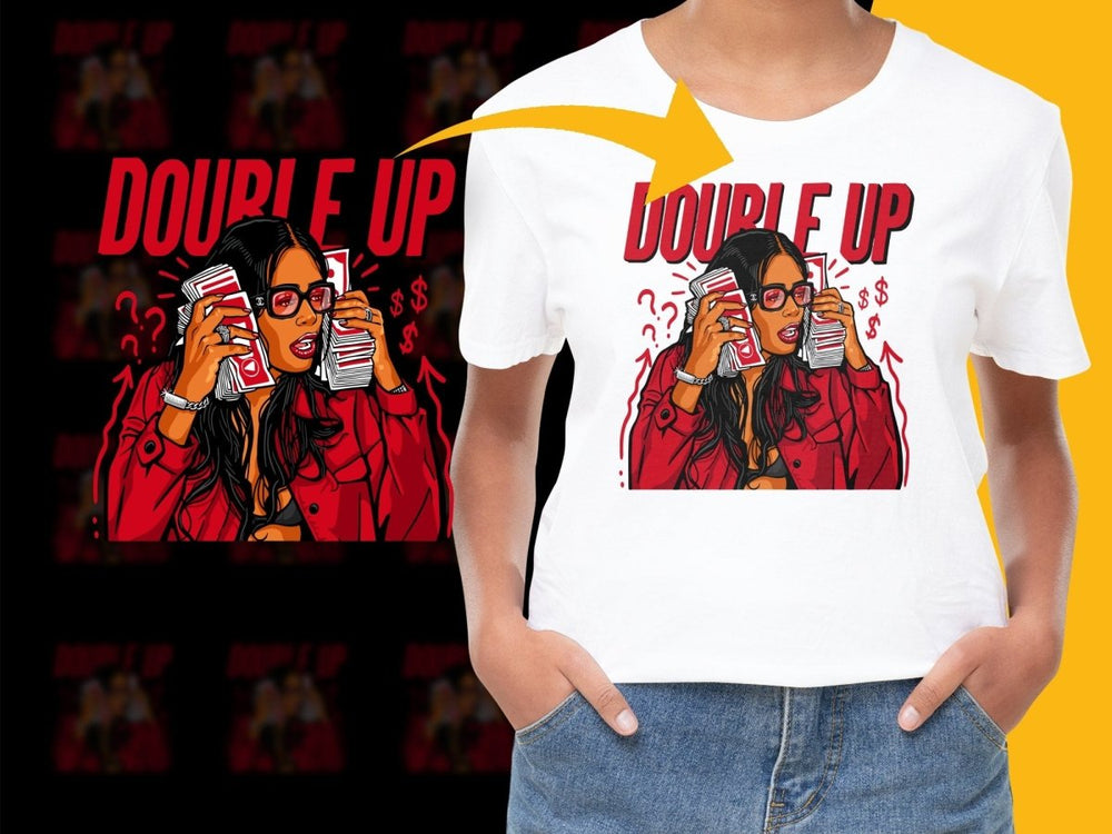 Double Up Graphic with Stylish Design PNG File - Teepew