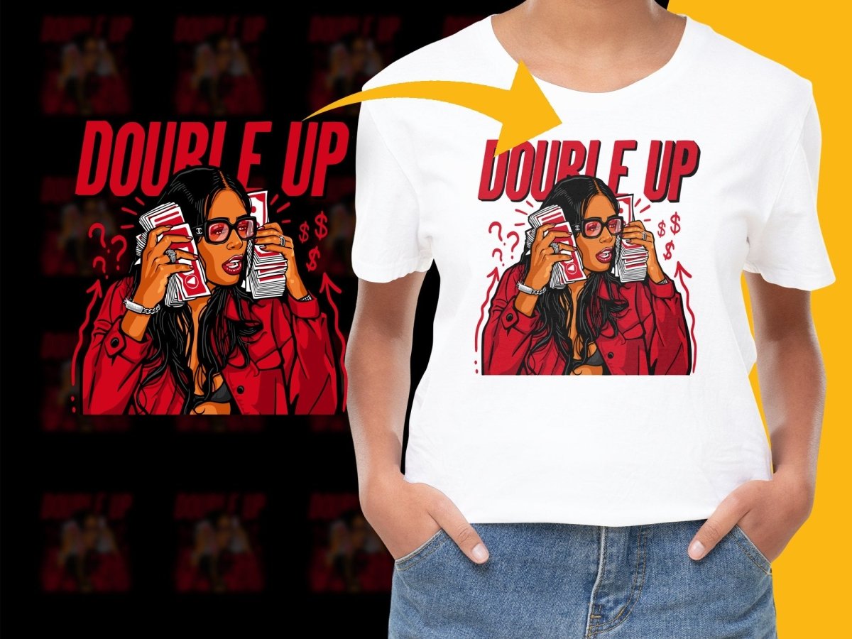 Double Up Graphic with Stylish Design PNG File - Teepew