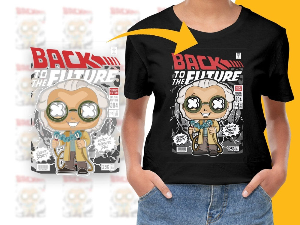 Dr Emmett Brown Popculture PNG File - Teepew