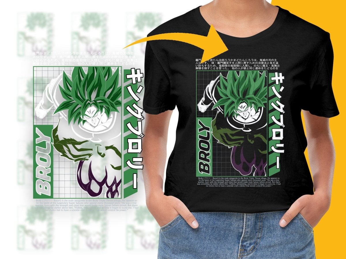 Dragon Ball Broly Anime Character Green PNG File - Teepew