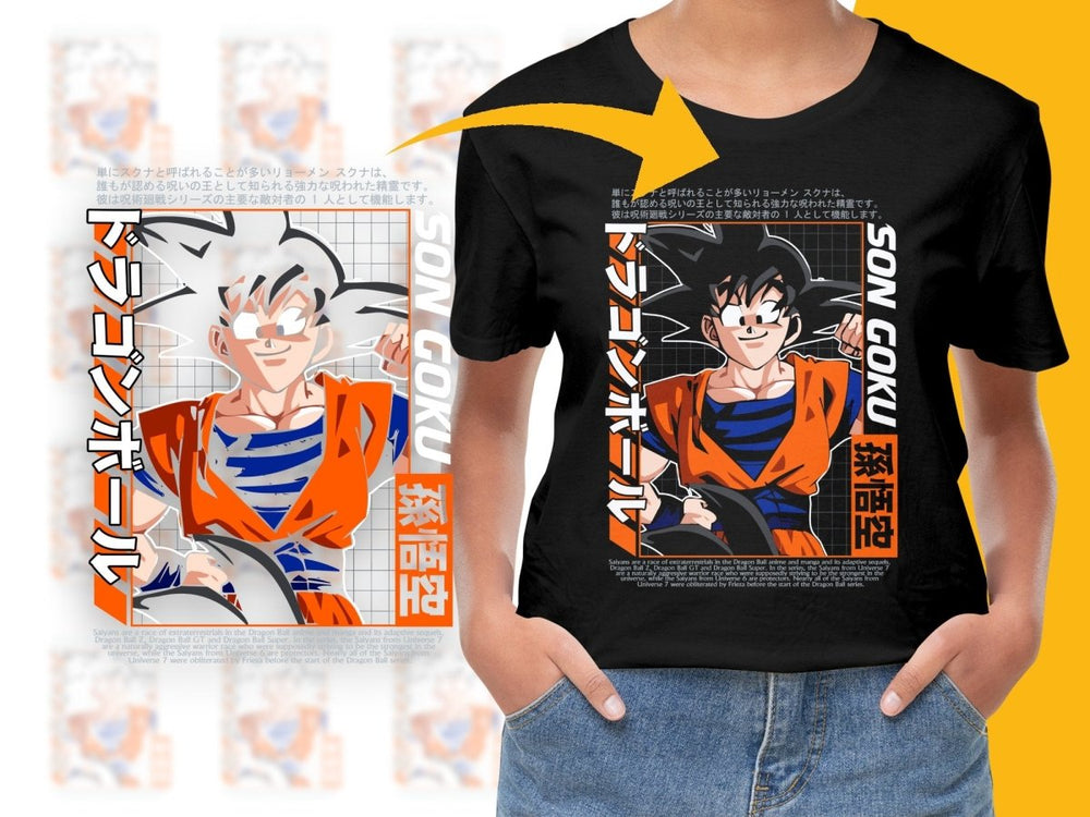 Dragon Ball Goku Anime Graphic Art on PNG File - Teepew