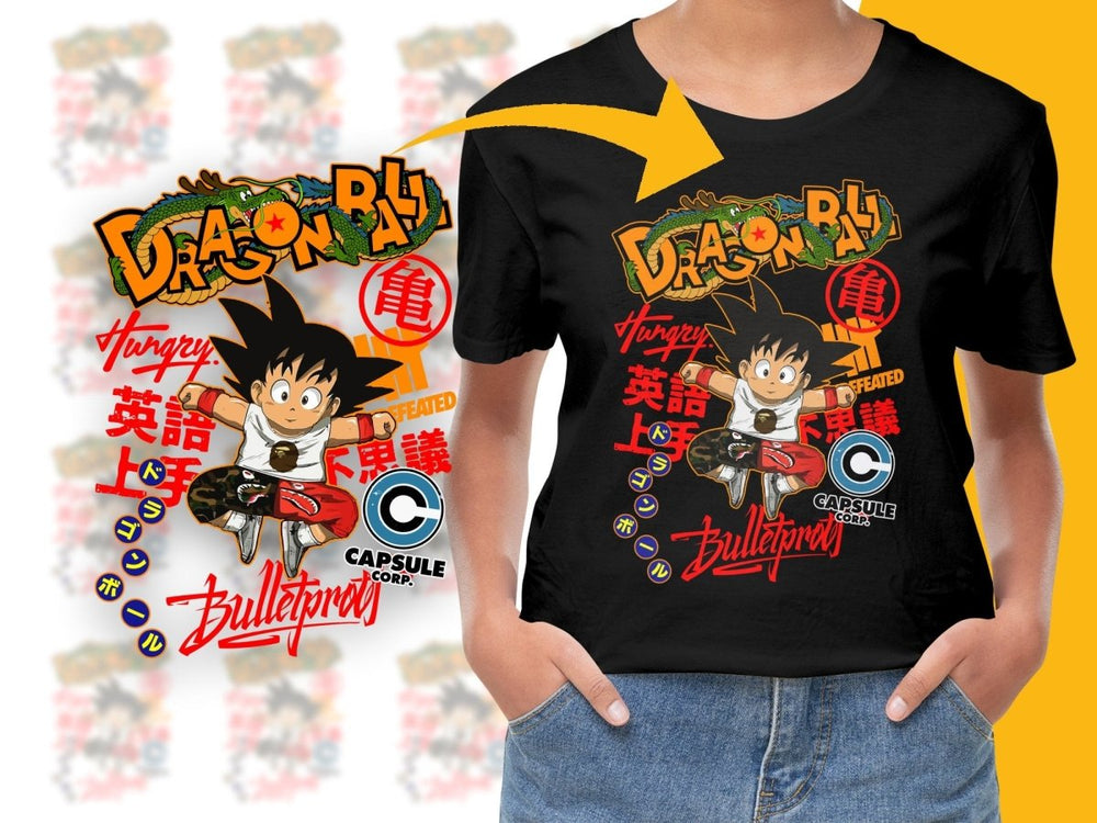 Dragon Ball Goku Capsule Corp Hungry Bulletproof PNG File - Teepew