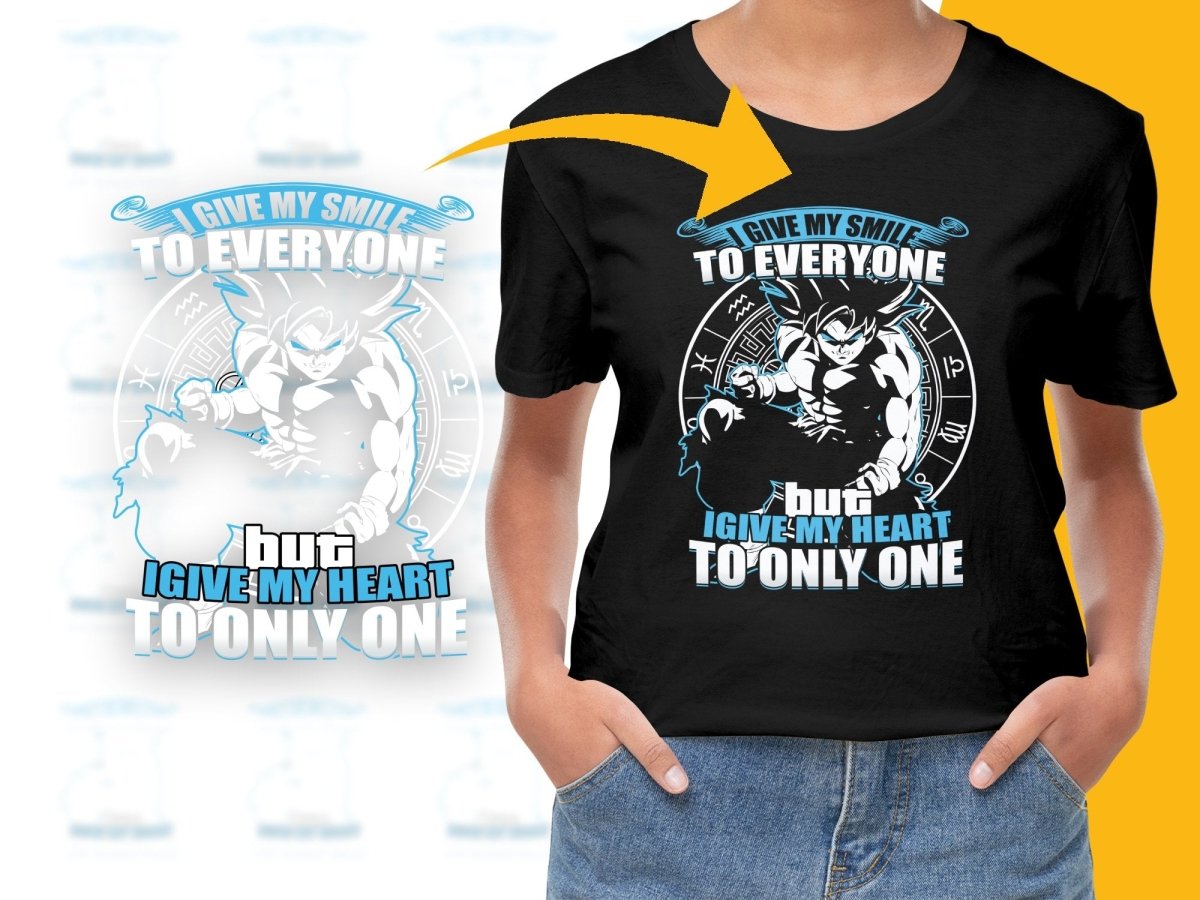 Dragon Ball Goku Heart Quote Graphic PNG File - Teepew