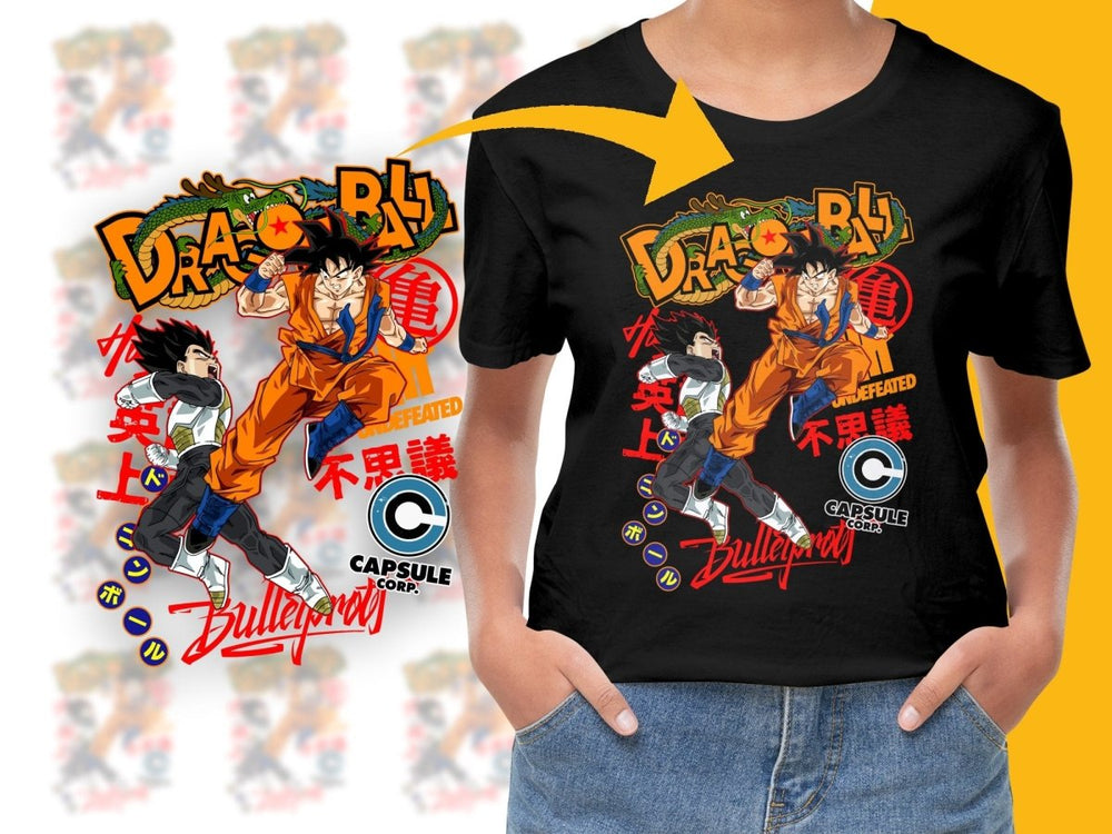 Dragon Ball Goku Vegeta Capsule Corp PNG File - Teepew