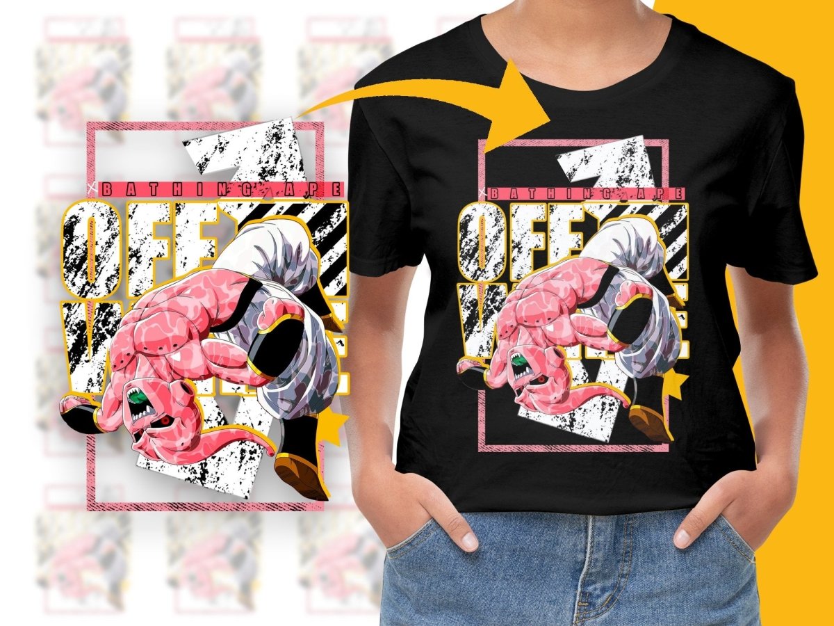 Dragon Ball Majin Buu Bathing Ape Character PNG File - Teepew