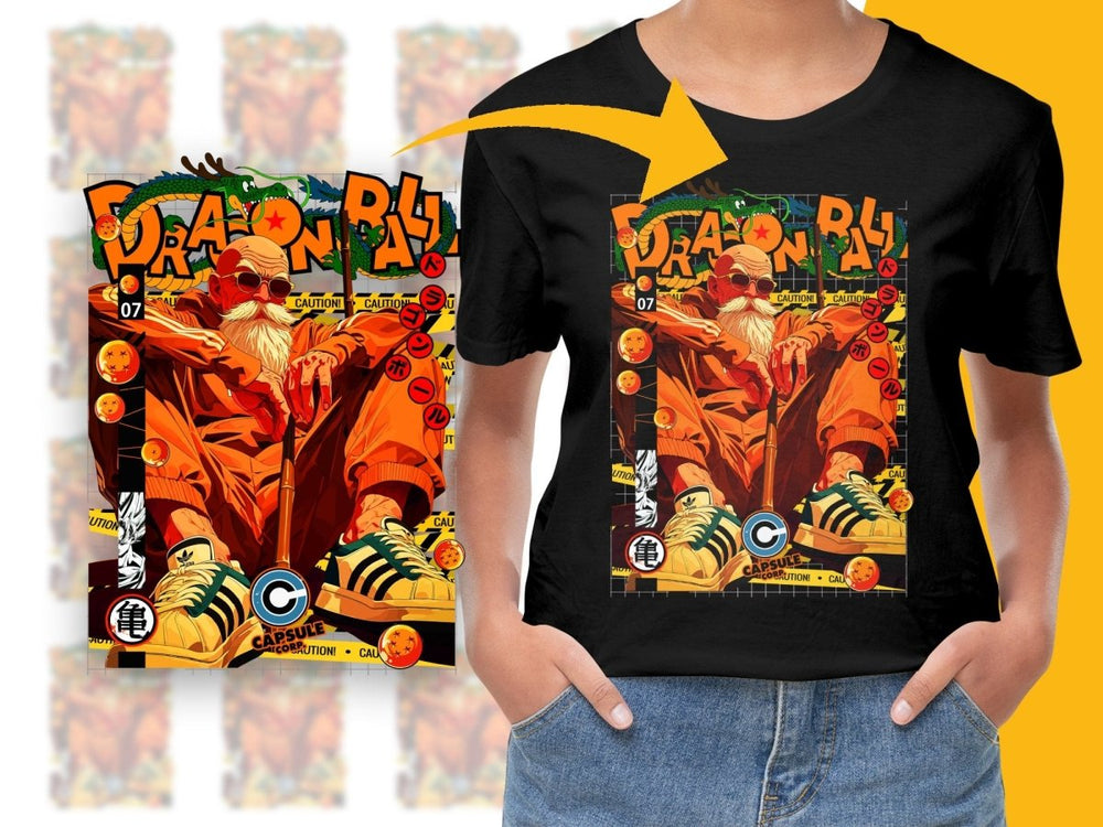 Dragon Ball Master Roshi Relaxing Graphic PNG File - Teepew