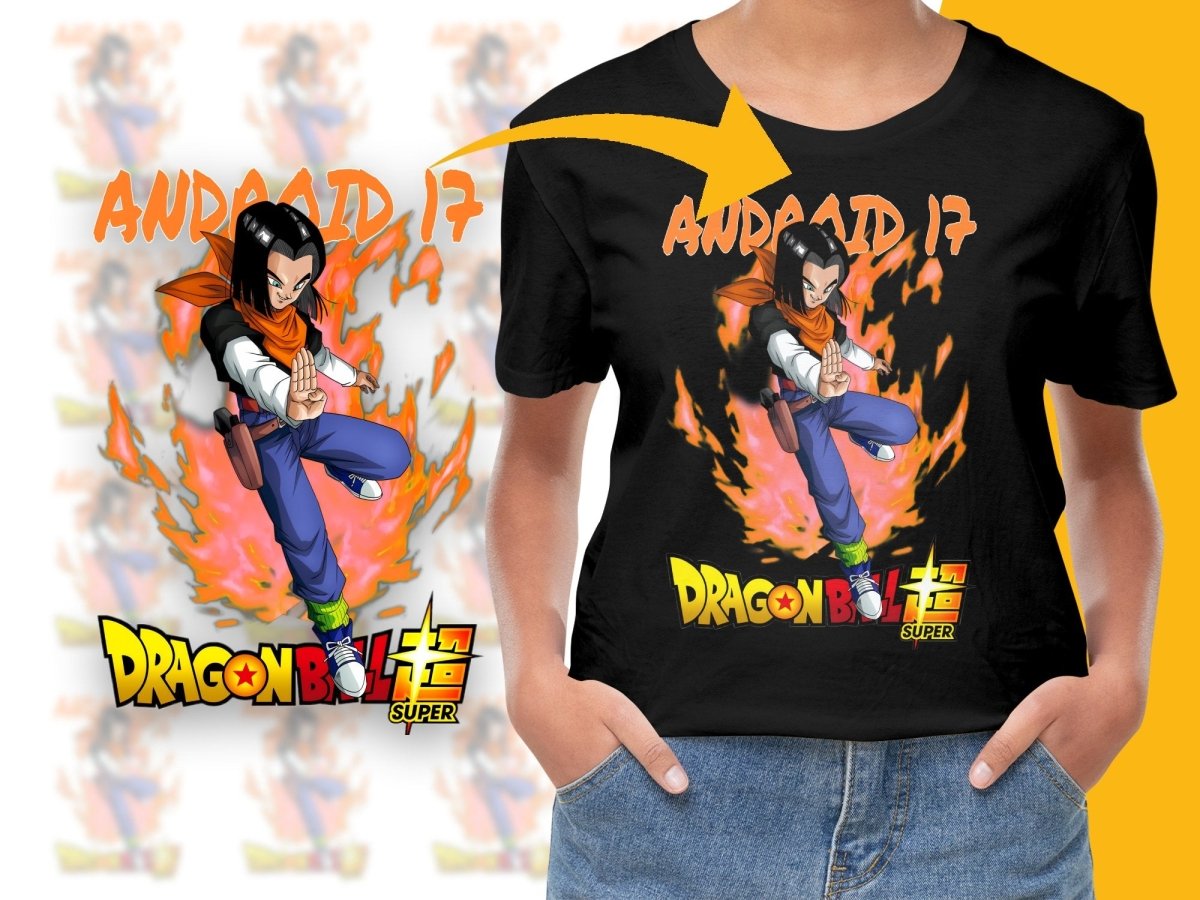 Dragon Ball Super Android 17 Graphic Cotton PNG File - Teepew