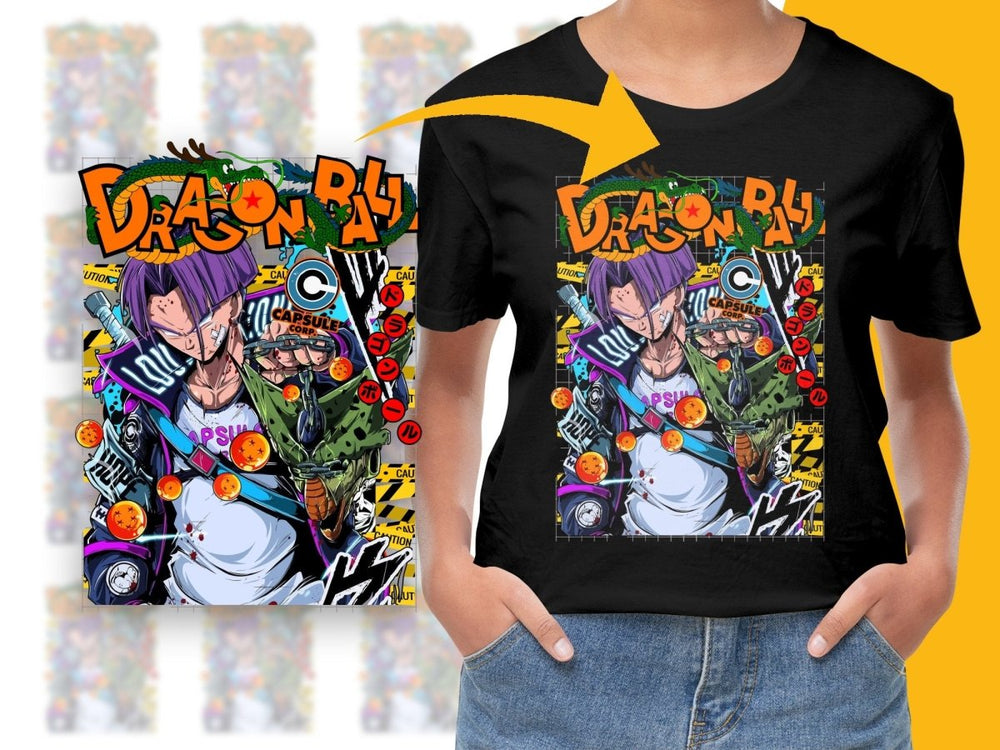 Dragon Ball Trunks Holding Cell Head Graphic PNG File - Teepew