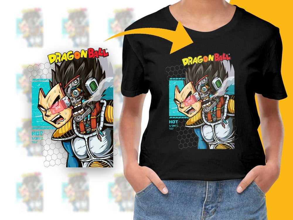 Dragon Ball Vegeta Cybernetic Design Graphic PNG File - Teepew