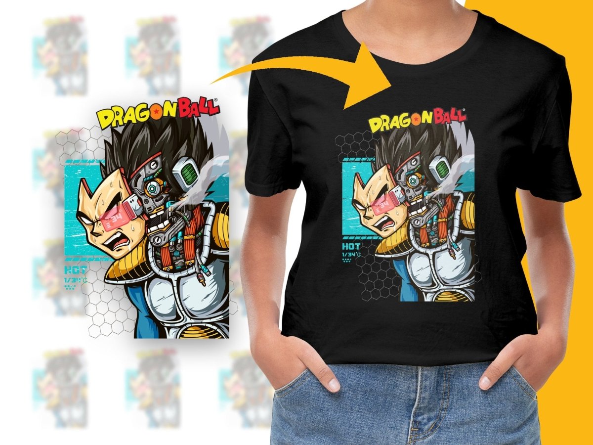 Dragon Ball Vegeta Cybernetic Design Graphic PNG File - Teepew