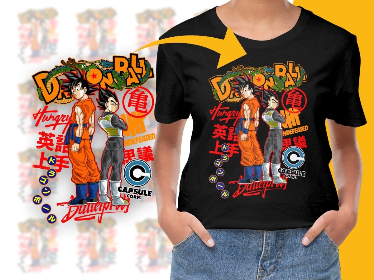 Dragon Ball Z Goku and Vegeta Back to Back PNG File - Teepew