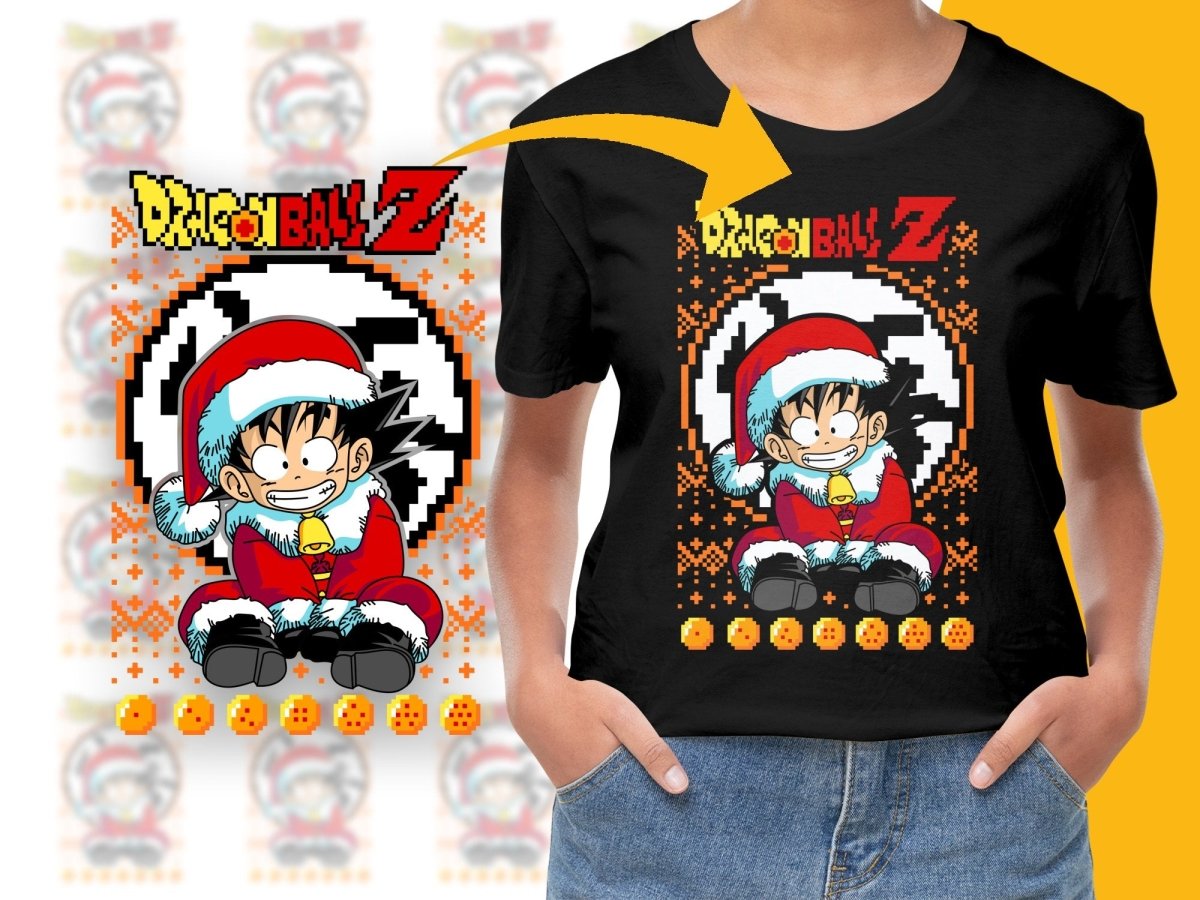 Dragon Ball Z Goku Christmas Graphic PNG File - Teepew