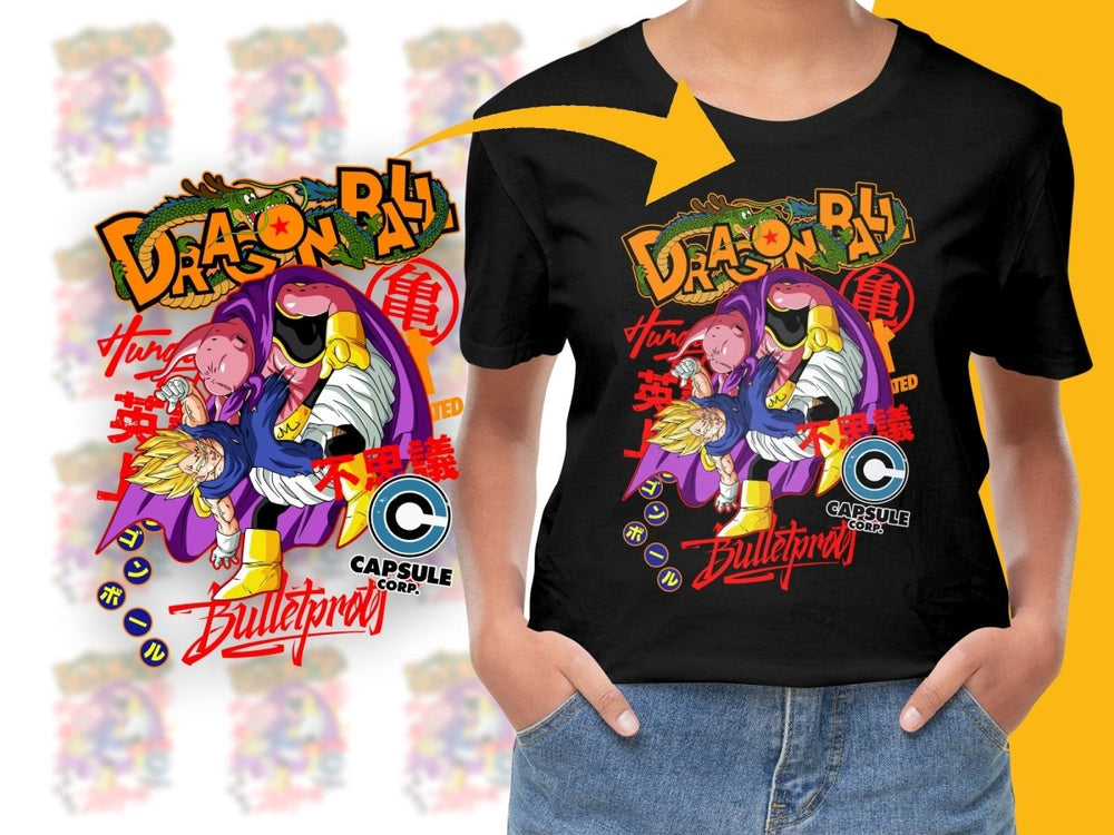Dragon Ball Z Majin Buu and Vegeta Battle PNG File - Teepew
