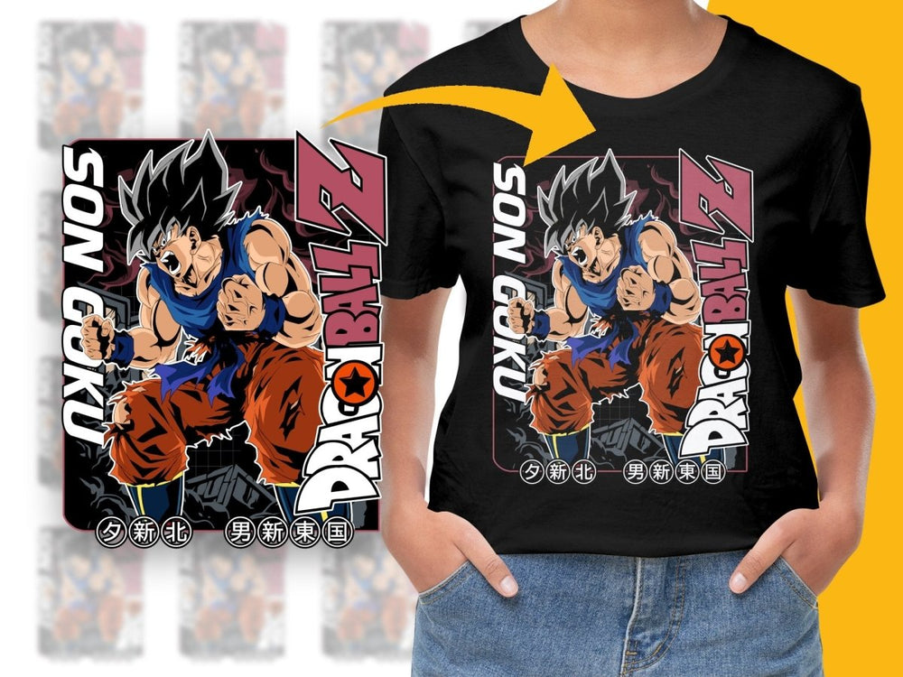 Dragon Ball Z Son Goku Black Haired Anime PNG File - Teepew