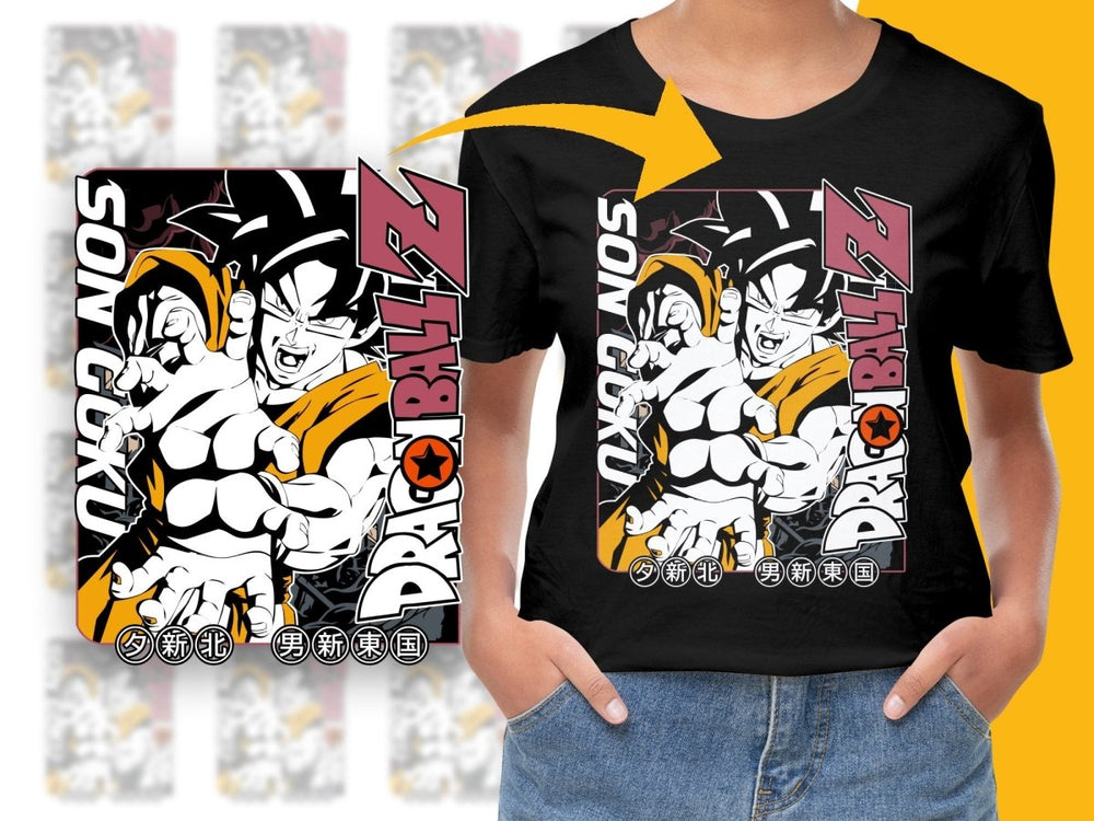Dragon Ball Z Son Goku Graphic Design PNG File - Teepew