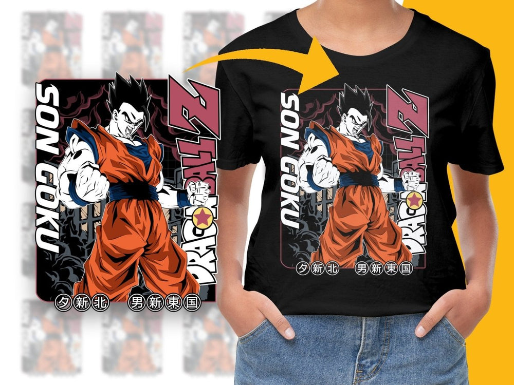 Dragon Ball Z Son Goku Japanese Style PNG File - Teepew