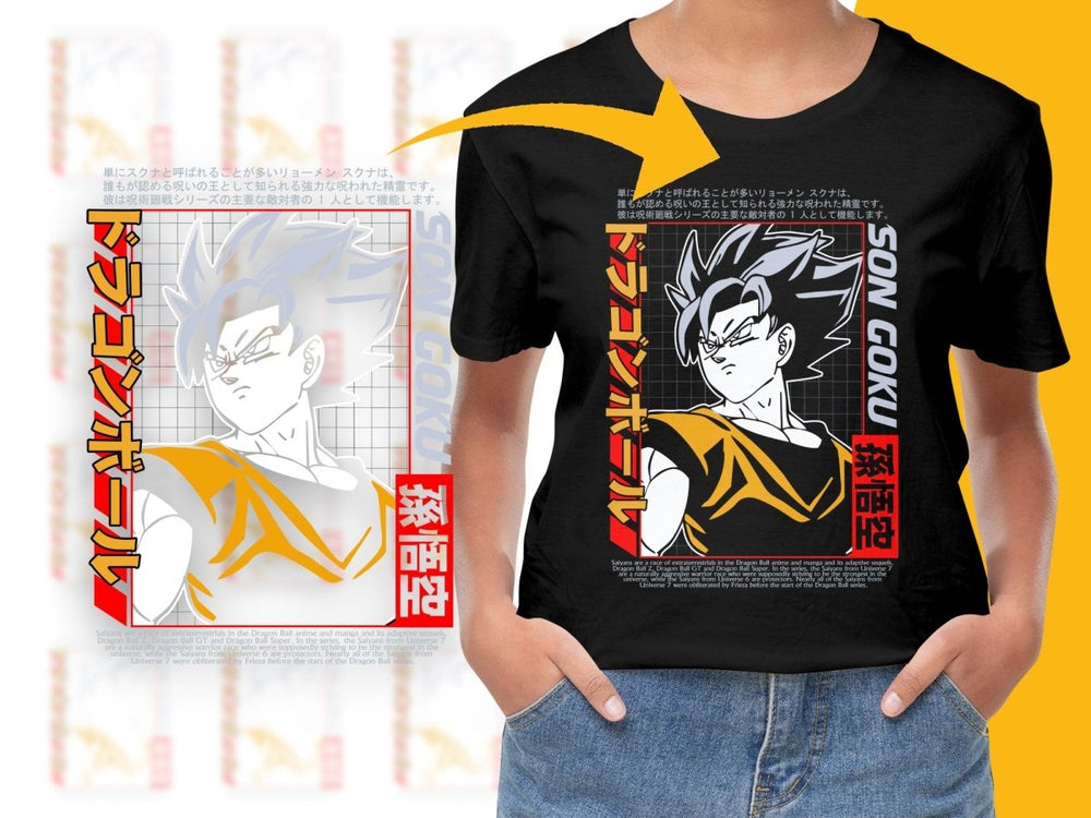 Dragon Ball Z Son Goku Oversized Graphic PNG File - Teepew