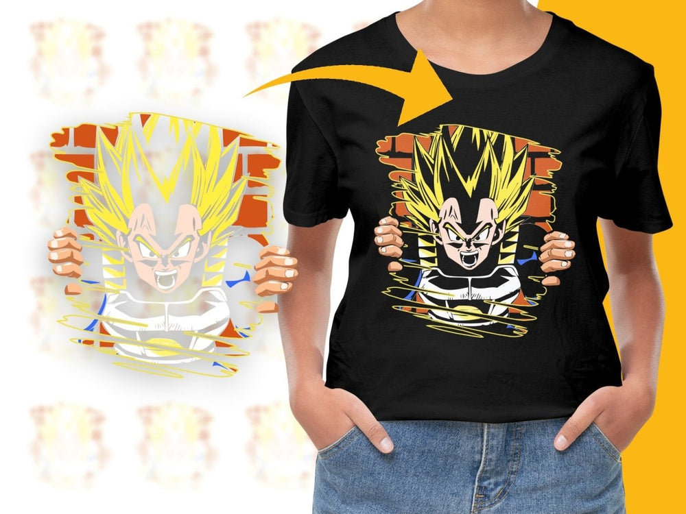 Dragon Ball Z Super Saiyan Vegeta Graphic PNG File - Teepew