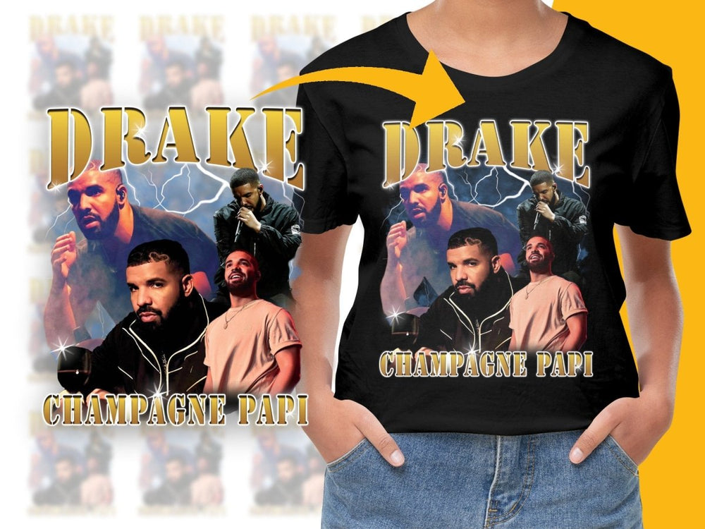 DRAKE Champagne Papi Casual PNG File - Teepew