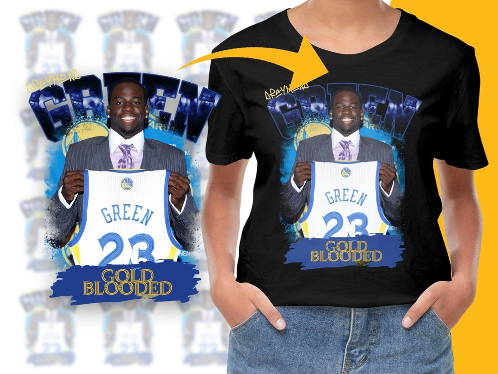 Draymond Green Gold Blooded Basketball Star Golden State Warriors PNG File - Teepew