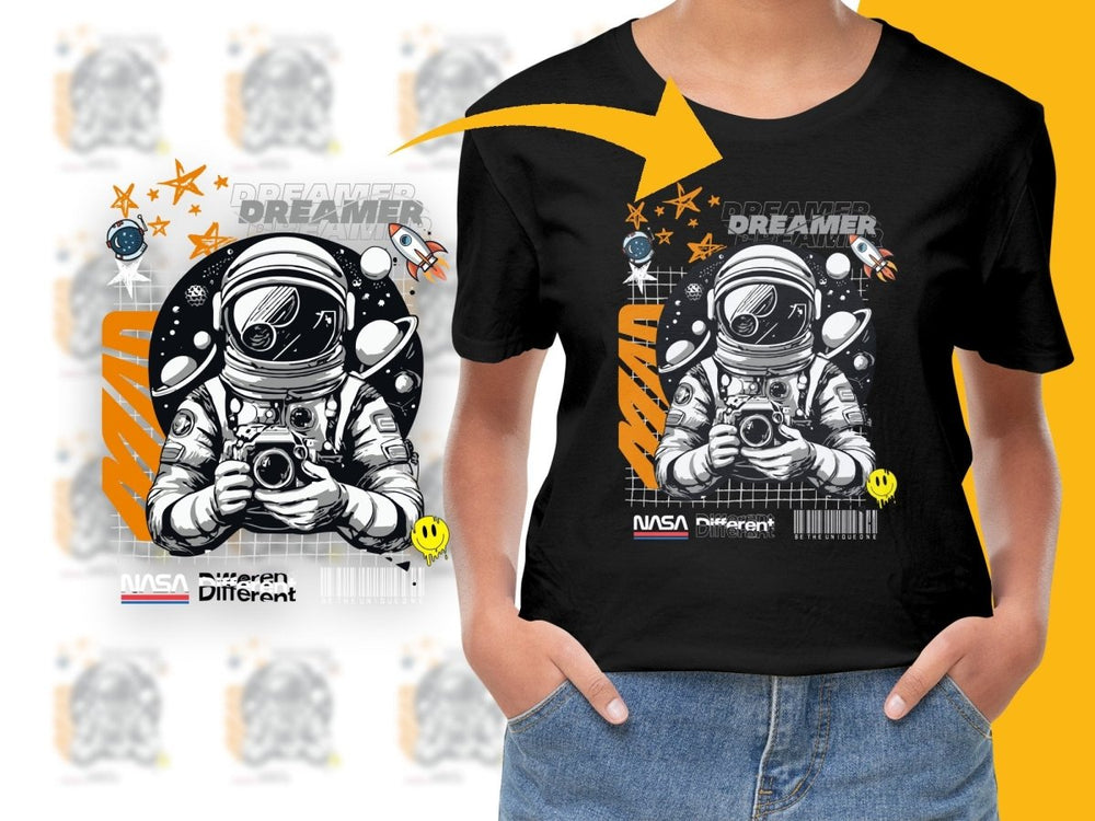 Dreamer Astronaut Camera Unique Graphic PNG File - Teepew