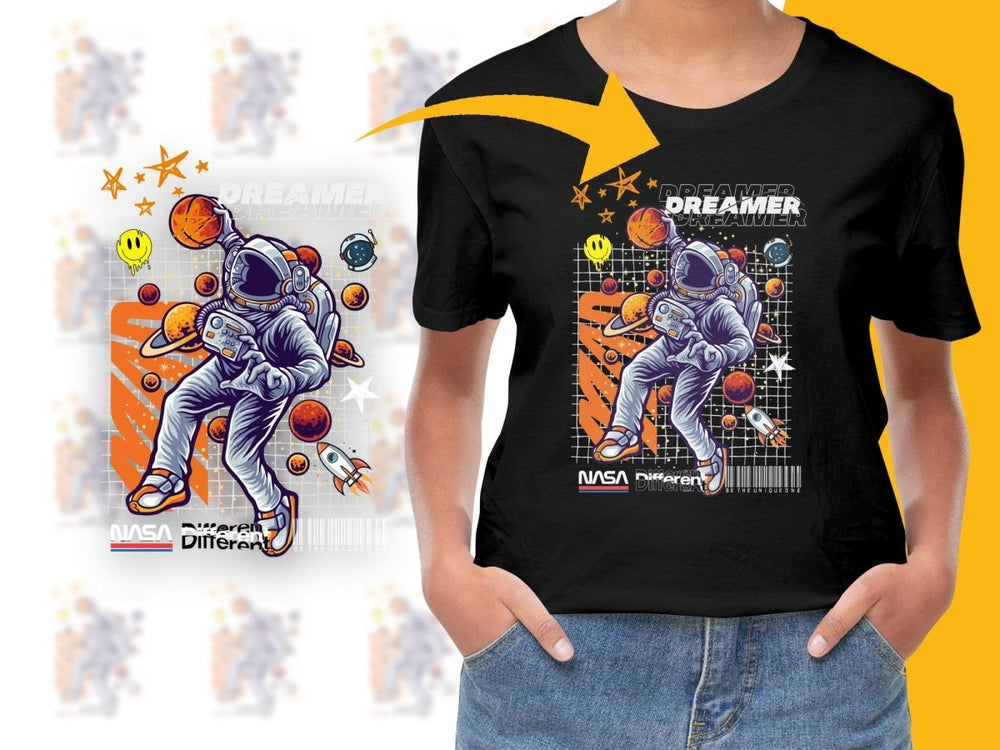 Dreamer Astronaut Different Planets PNG File - Teepew