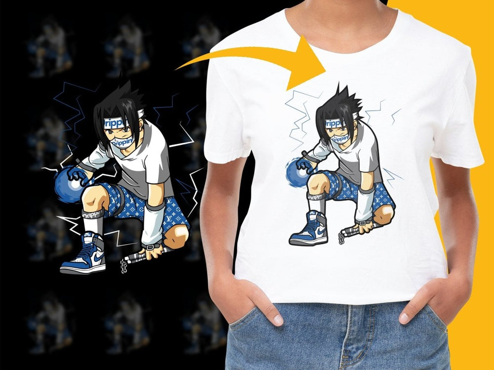 Dripping Ninja Anime Character Action Pose PNG File - Teepew
