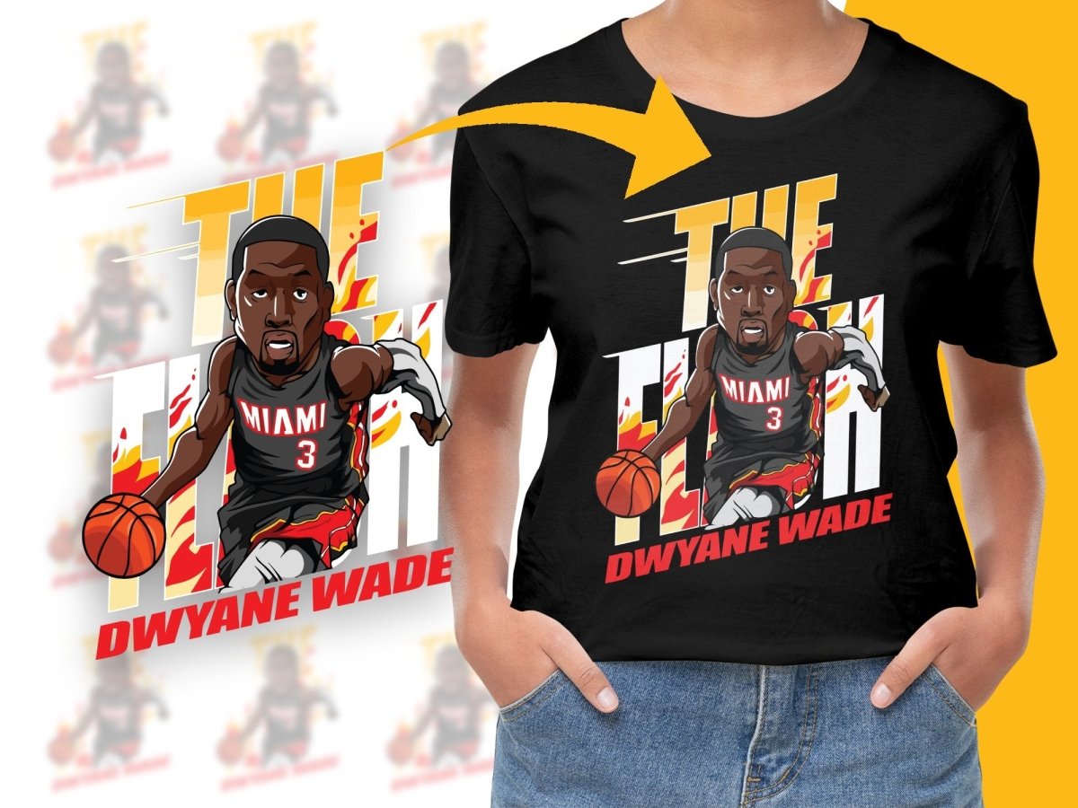 Dwayne Wade Dynamic Miami Heat Basketball Player PNG File - Teepew