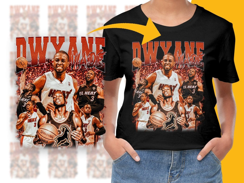 Dwyane Wade Bootleg Graphic Basketball Fan PNG File - Teepew