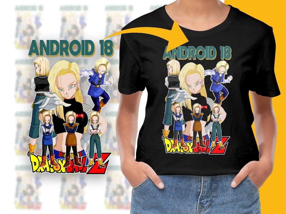 Dynamic Android 18 Dragon Ball Z Graphic PNG File - Teepew