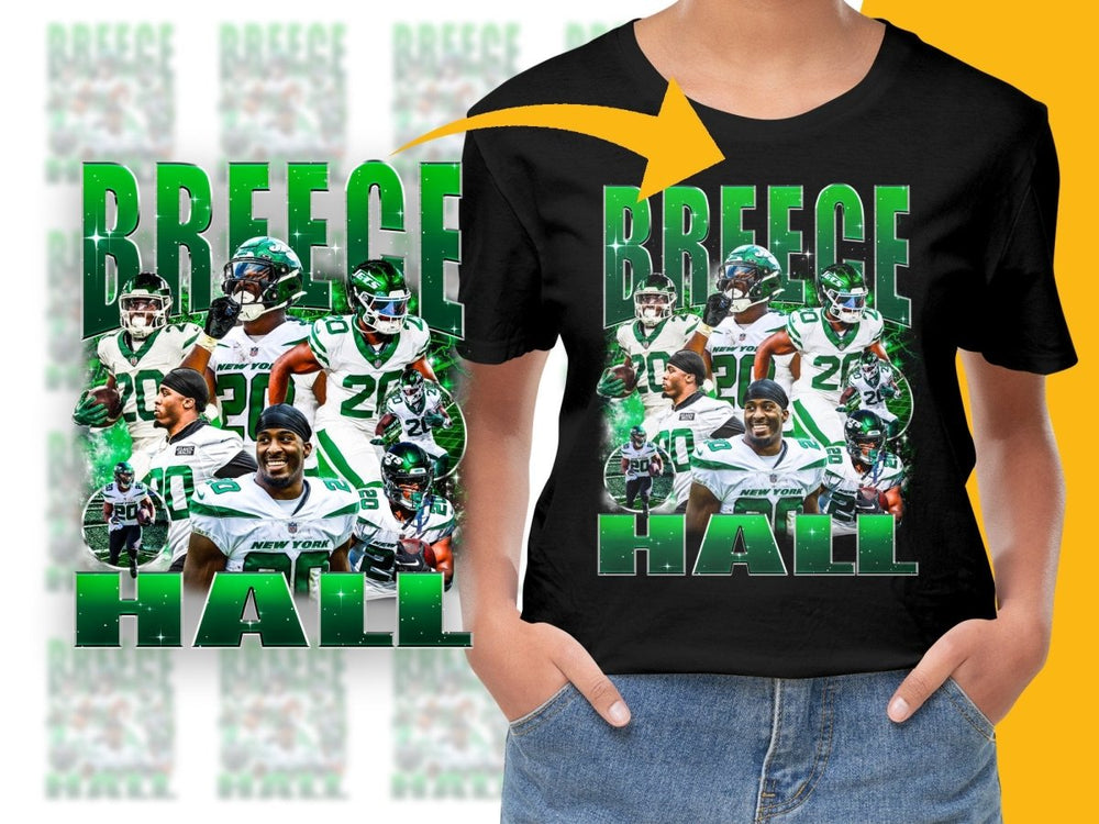 Dynamic Breece Hall Bootleg Football Graphic PNG File - Teepew
