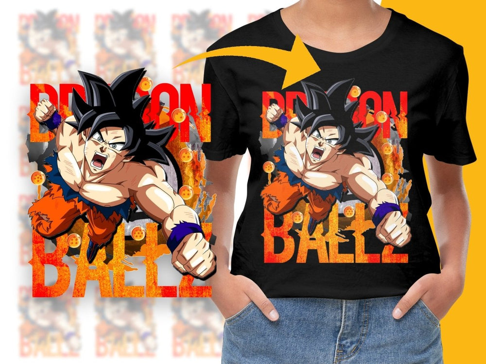 Dynamic Dragon Ball Z Goku Fighting Stance PNG File - Teepew