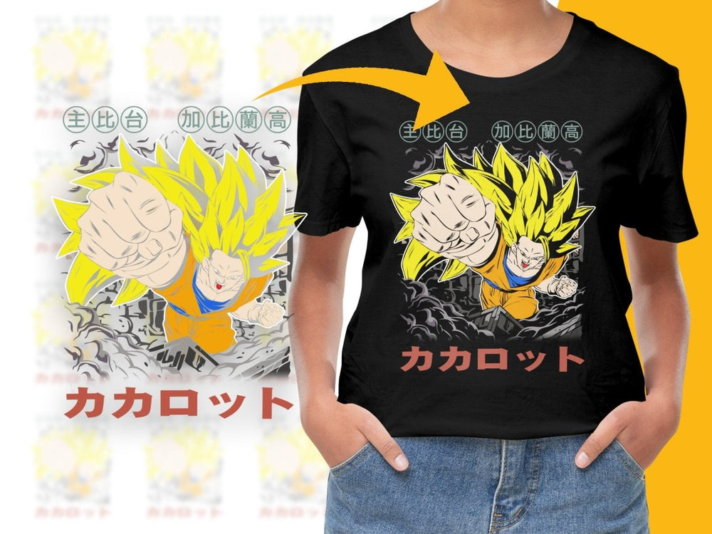 Dynamic Goku in Action Illustration on PNG File - Teepew