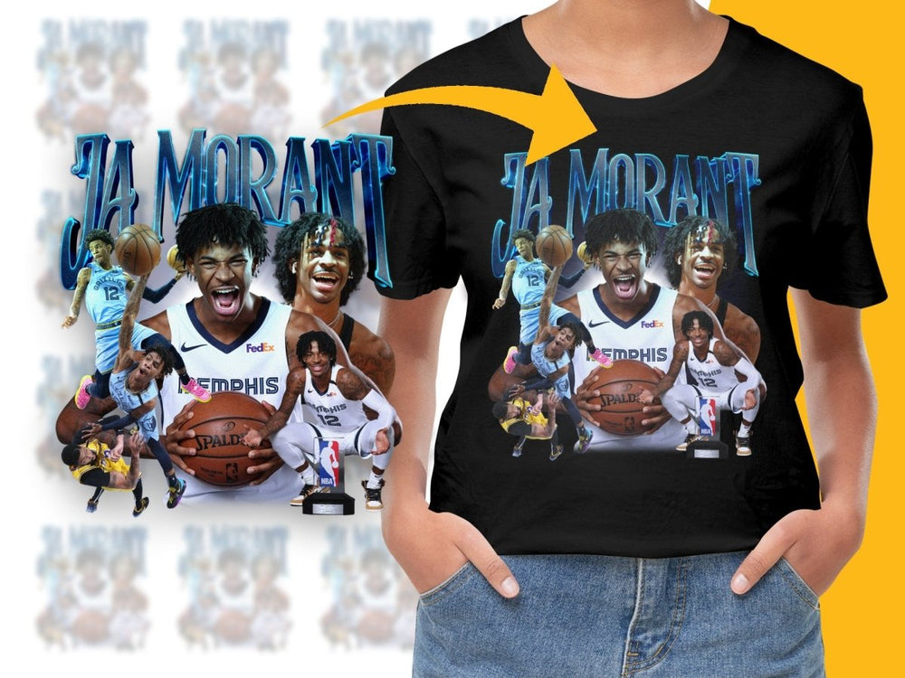 Dynamic Ja Morant Bootleg Basketball Player PNG File - Teepew