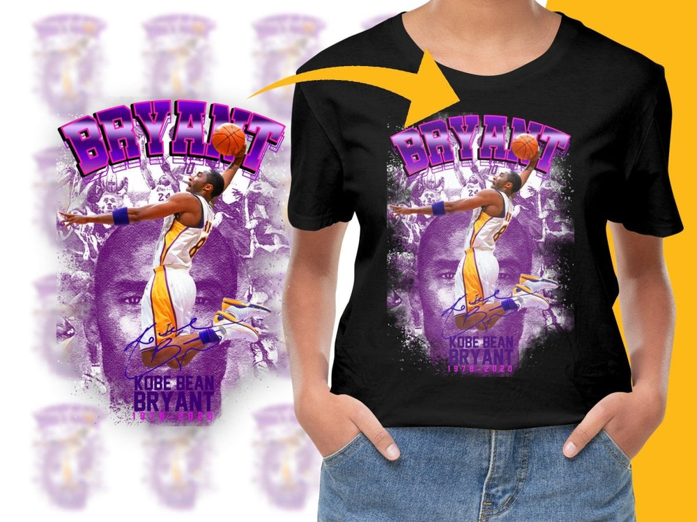 Dynamic Kobe Bean Bryant Dunk Basketball Legend Tribute Bootleg PNG File - Teepew