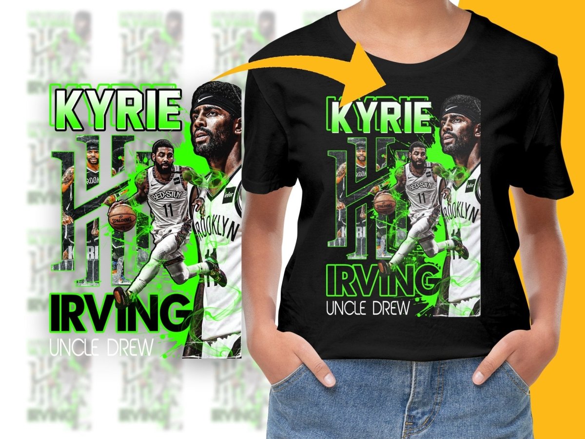 Dynamic Kyrie Irving Brooklyn Nets Basketball Player Bootleg PNG File - Teepew