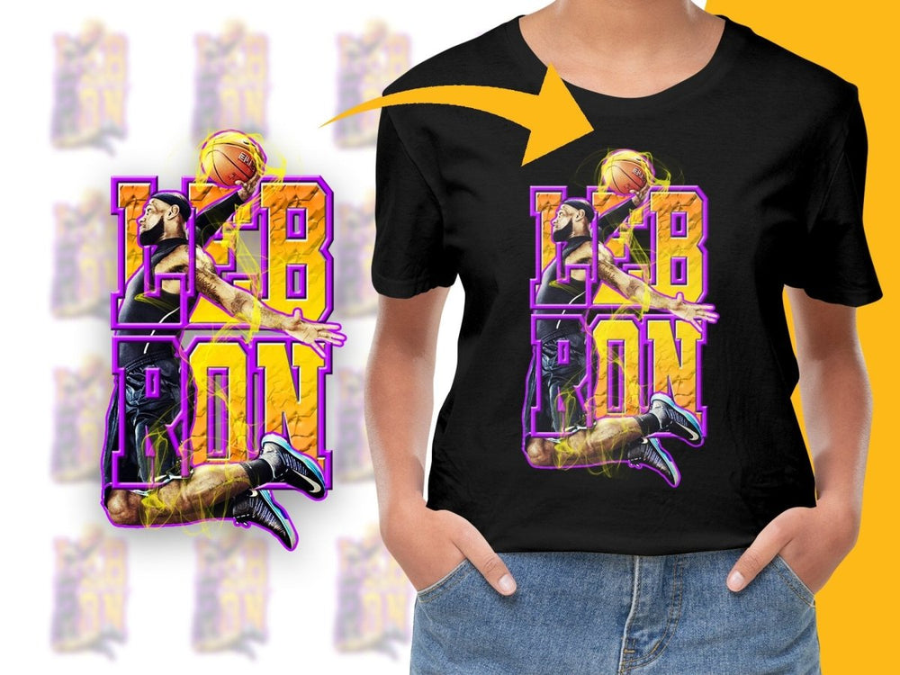 Dynamic Lebron James Basketball Dunker Bootleg PNG File - Teepew