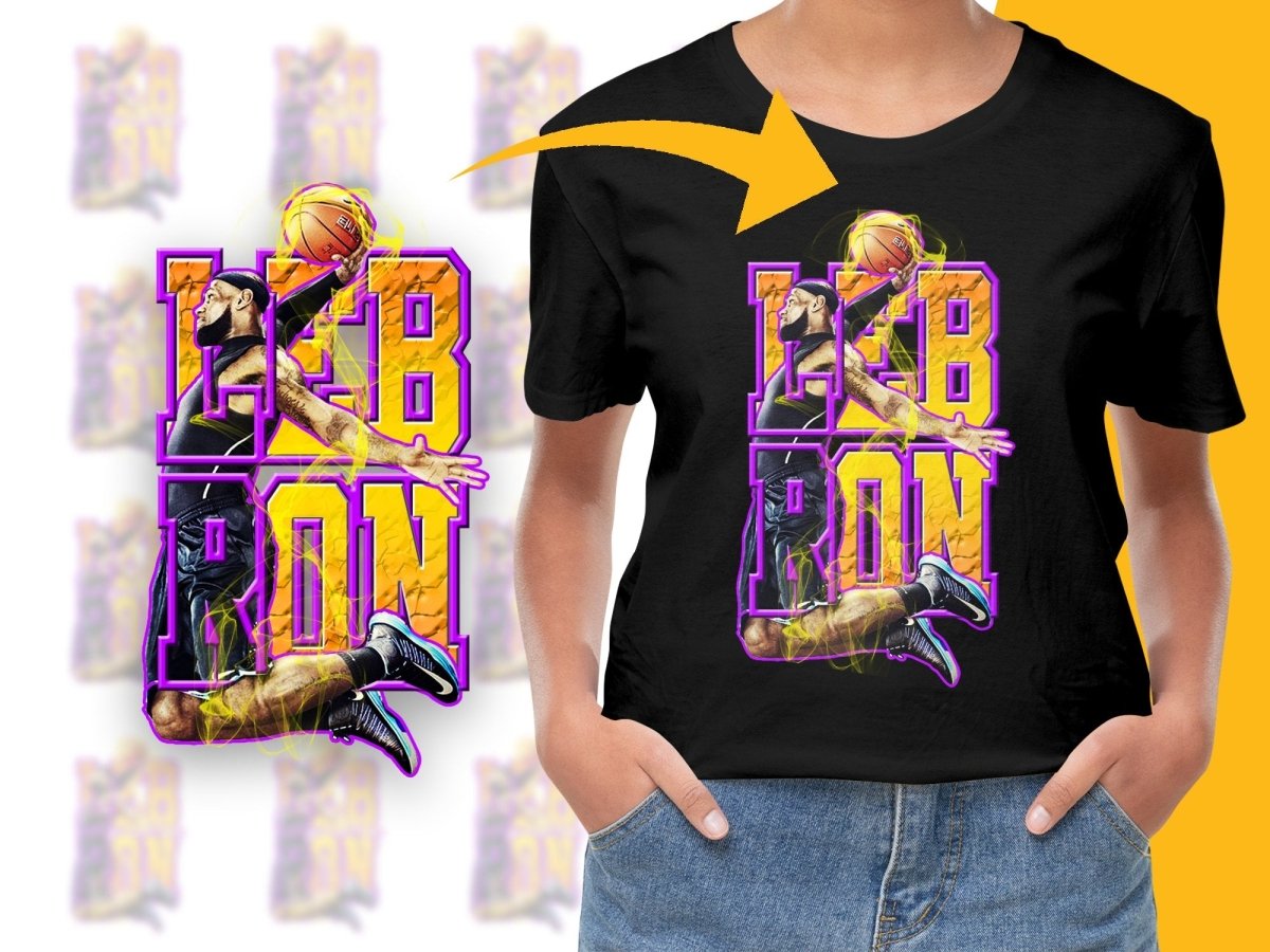Dynamic Lebron James Basketball Dunker Bootleg PNG File - Teepew