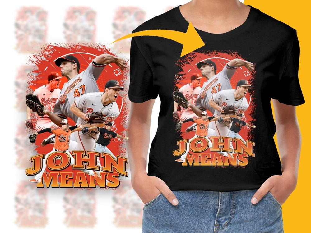 Dynamic MLB Baseball Bootleg John Means PNG File - Teepew