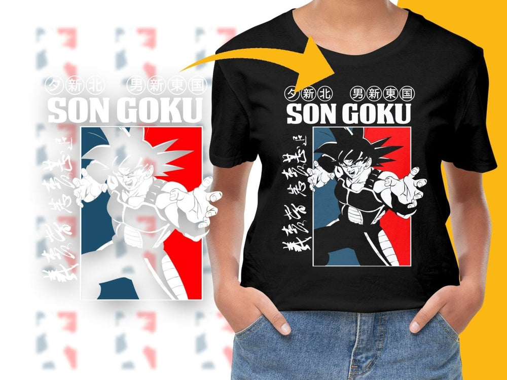 Dynamic Son Goku Japanese Graphic PNG File - Teepew