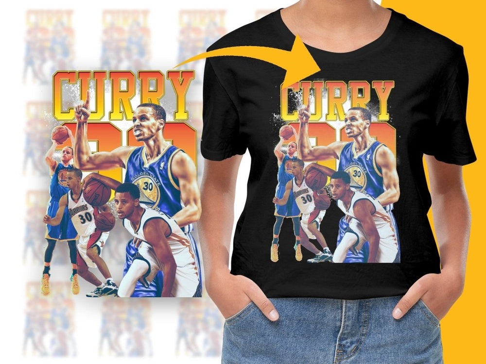 Dynamic Stephen Curry Basketball Legend Bootleg PNG File - Teepew