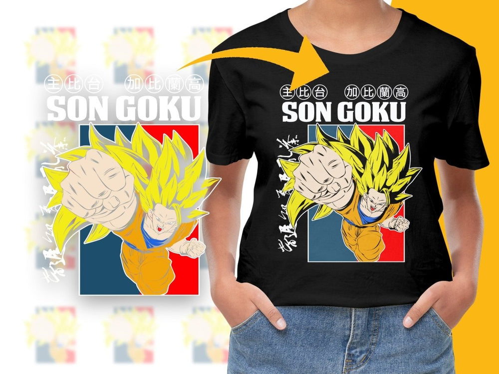 Dynamic Super Saiyan Punch Anime PNG File - Teepew