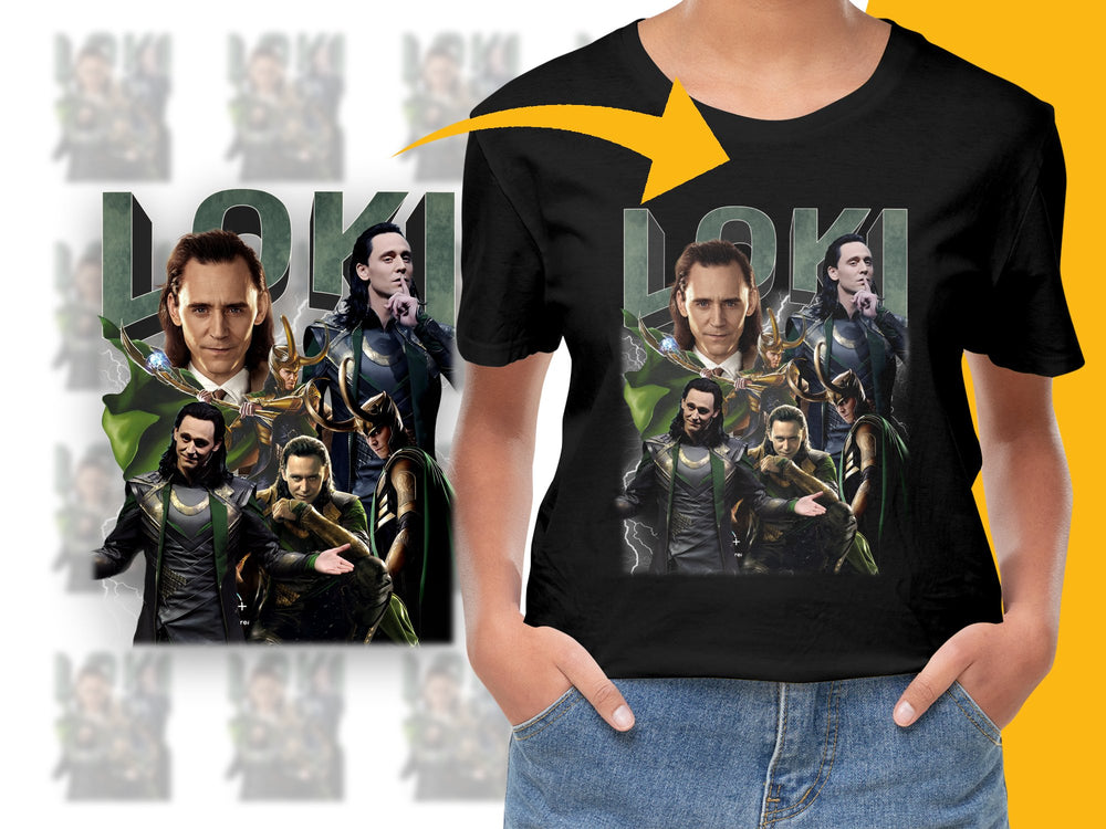 Loki T-Shirt, Marvel Hero Graphic Tee, Unisex Adult Clothing, Movie Fan Gift, Villain Charismatic Outfit