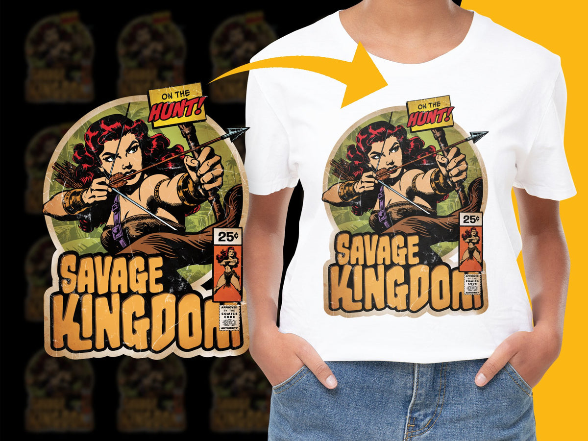 Vintage Comic Art T-Shirt, Savage Kingdom Graphic Tee, Retro Style Apparel, Unique Gift Idea